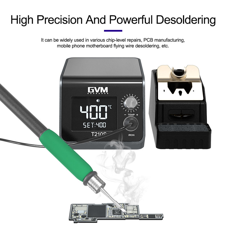 C210 Precision Soldering Station - GVM T210S умная паяльная станция 120