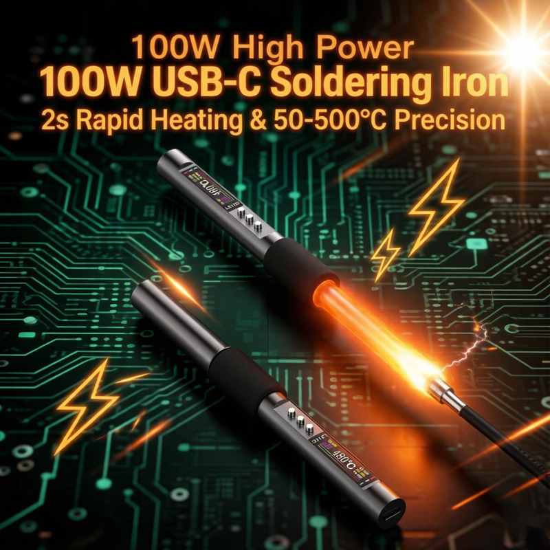 C210 Precision Soldering Station - Паяльник 100 Вт, мгновенный нагрев за