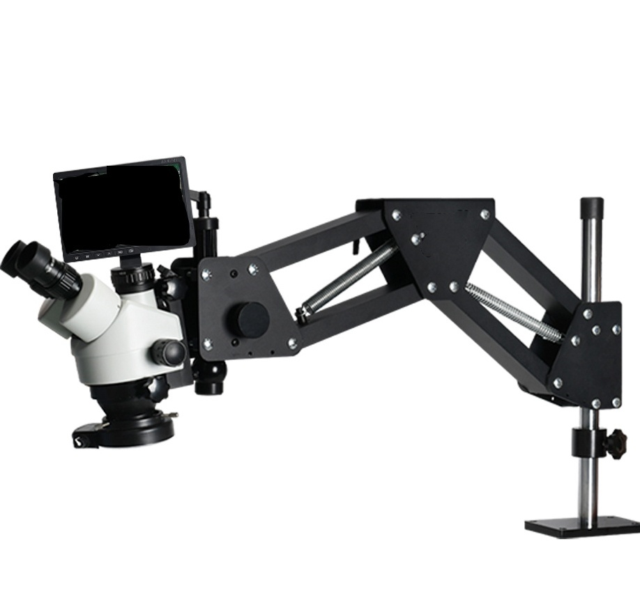 10-дюймовый стереомикроскоп с  – обзор и цена Trinocular Stereo Microscope 7X-45X